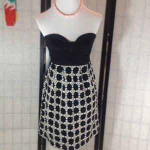 Strapless black  white sundress